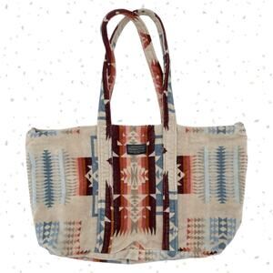 Pendleton Southwest Tote Bag Weekender Chief Joseph Rosewood Soft Cotton Terry